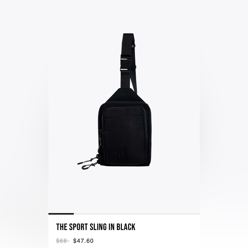 BEIS Black Men's Belt Bag